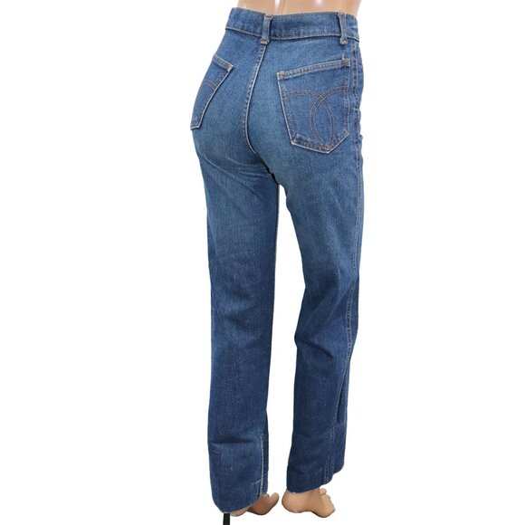 Vintage 70s High Waist Straight Leg Jeans Size 26 - Picture 6 of 6